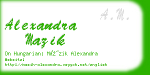 alexandra mazik business card